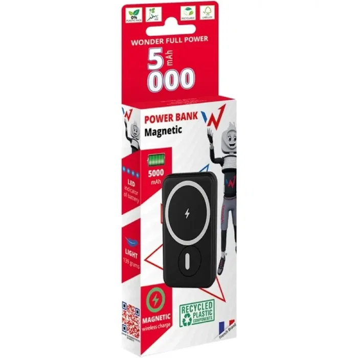 Wonder Powerbank 5000mAh WX5Mag 20W Negra